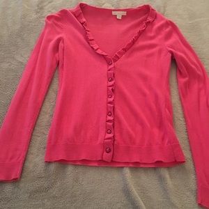 New York & Co pink cardigan sweater